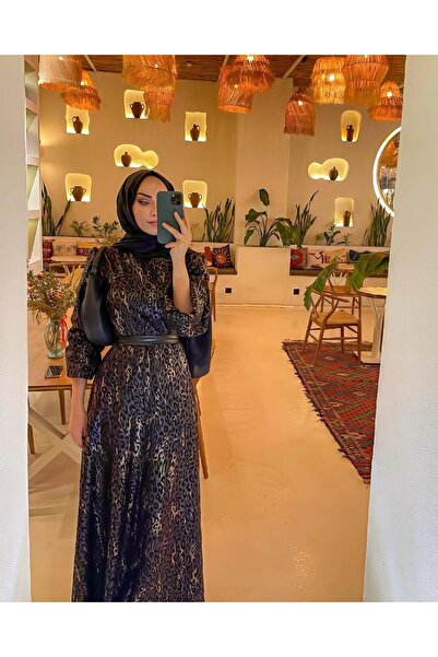 OTTO STORE OTTO DESİGEN LEOPAR ELBİSE 5301 Siyah