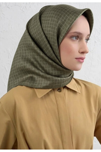 Armine Eșarfă Tivil Pure Silk 9438 - 52 Model mixt verde kaki