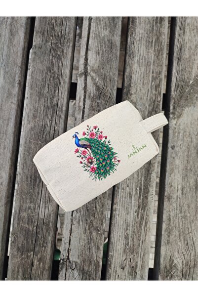 JANJAN Large Natural Makeup Bag, Organizer Bag, Organizer, Cosmetic Carrying Case,