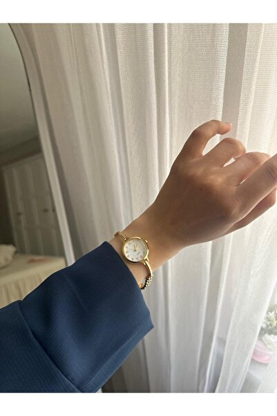 MERW Vanetta Model Gold White Color Vintage Series Metal Cord Women Wristwatch