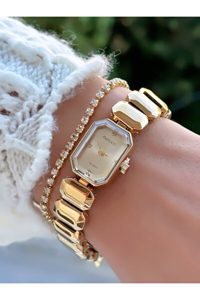 Ferrucci Steel Strap Minimal Case Women's Wristwatch 3 Atm Water Resistant 2 Years Warranty