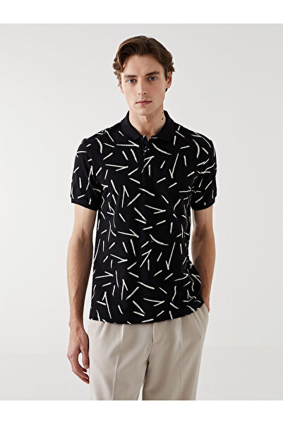 LC Waikiki Ανδρικό μπλουζάκι LCW Vision Polo με κοντό μανίκι Pique με σχέδιο