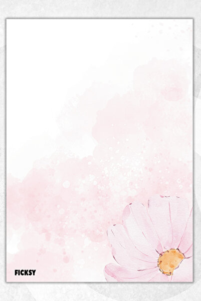 Ficksy Flower Note Paper - A5 Size - 50 Sheets - Notepad - Memopad - Memo Pad - To Do List