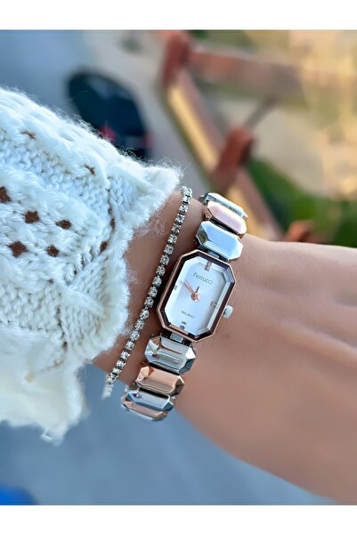 Ferrucci Steel Strap Minimal Case Women's Wristwatch 3 Atm Water Resistant 2 Years Warranty