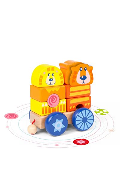 OEM Wooden train with animals with pull string - educational toy for children 3+