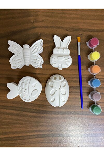 EsteArt Sevimli Dostlar Boyama Seti (4'lü Taş Döküm)