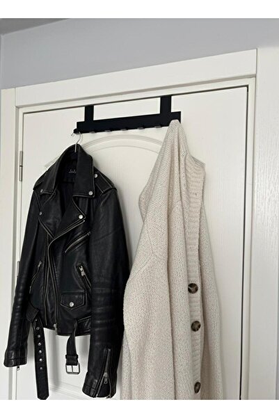 VERO Metal Siyah Amerikan Kapı Arkası Askılık Organizer Askılık Ve Mutfak Banyo Kapı Arkası Askılık