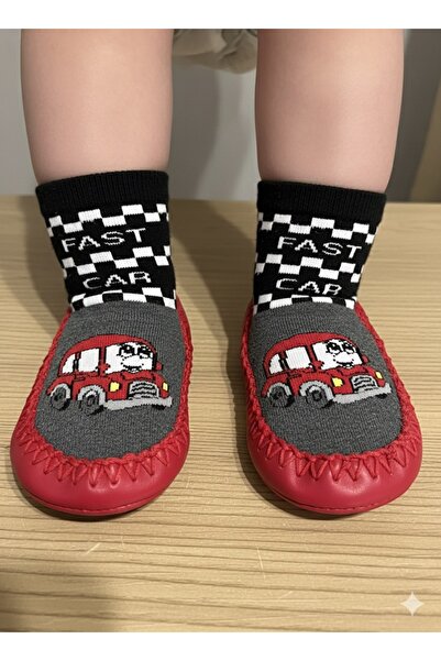 stoks toys Children's Moccasin Socks Booties Slippers - Non-Slip Home & Kindergarten Shoes