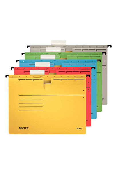 Leitz Hanging File Ring Binder Alpha Cardboard A4 Red 1984 Pack of 25