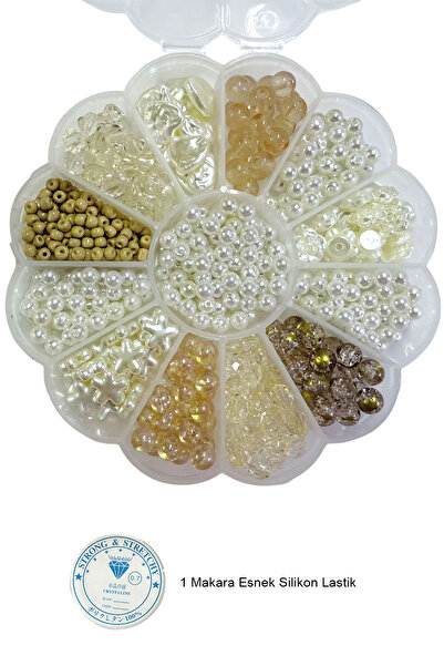 By MO Accessories YENİ SEZON Papatya Kutuda İnci ve Akrilik Boncuklarla Takı Yapım Hobi Setleri Eğlenceli Hobi Kitleri