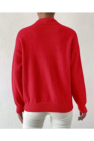 Kokosh moda Women's Long Sleeve Turtleneck Knitwear Blouse