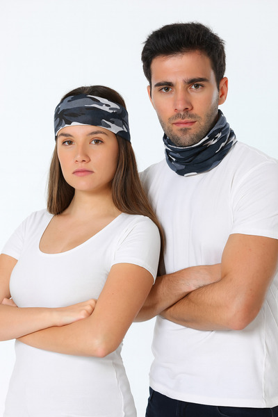 İnDerin Square Bandana Camouflage Pattern Cotton Unisex
