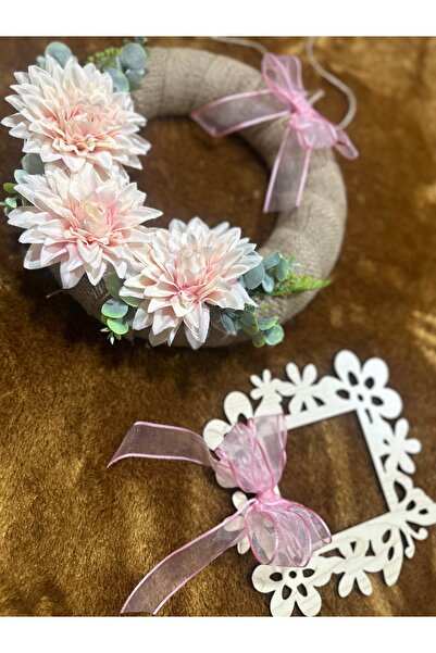 Marrone Pink Star Flower Door Ornament Socket Frame Set of Two