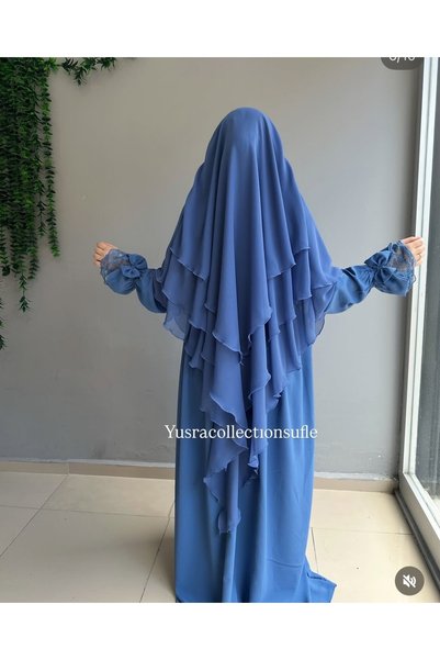 Yüsra Collection Set de 2 Erva Abaya și Shaded Souffle