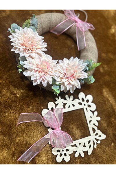 Marrone Pink Star Flower Door Ornament Socket Frame Set of Two