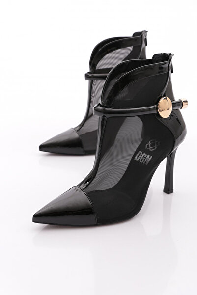 DGN 8761 Women's Mesh Detailed Evening Dress Boots