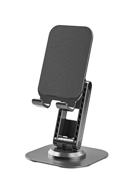 OEM Universal 360° metal phone and tablet holder — foldable, telescopic, black