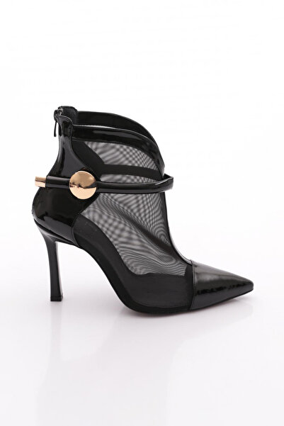 DGN 8761 Women's Mesh Detailed Evening Dress Boots