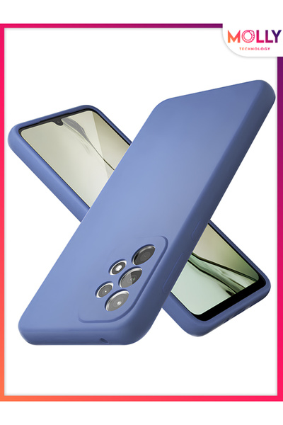 Molly Denim Blue Liquid Inside Velvet Matte Silicone Case for Samsung Galaxy A53
