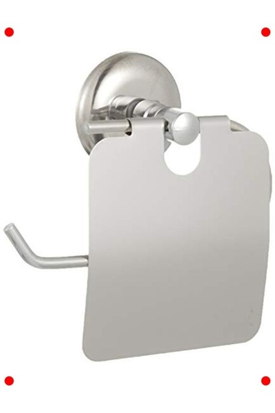 markentegra Chrome Toilet Paper Holder with Lid (Adhesive/Screw Mount)