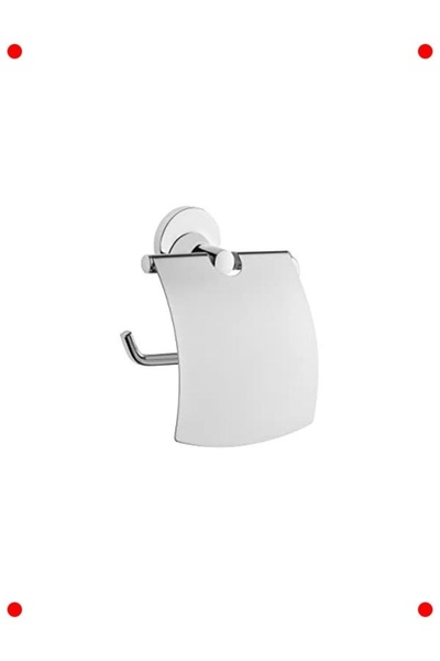 markentegra Chrome Bathroom Toilet Roll Holder with Lid