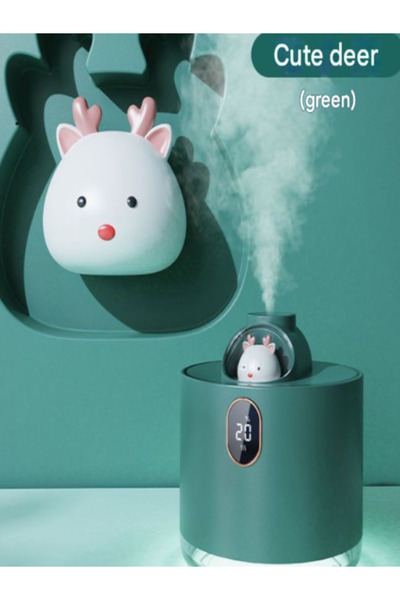 OEM 500ml humidifier with aromatherapy diffuser, LED, 2000mAh battery, silent, green
