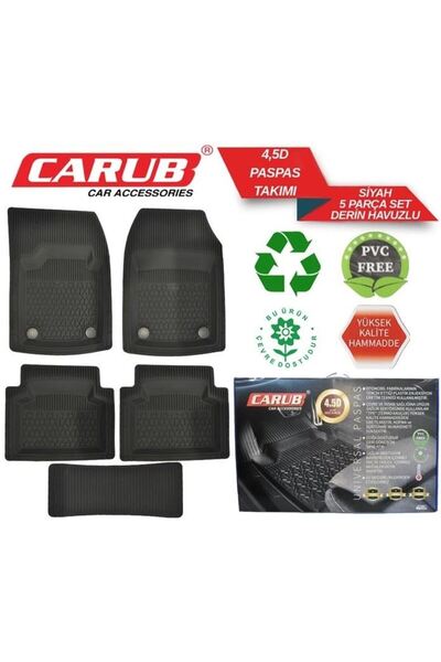 Carub PASPAS 4.5D DERİN HAVUZLU LÜX 5PCS SİYAH KUTULU
