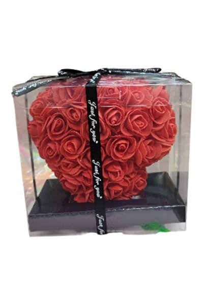 First Choice Soap rose heart in gift box – elegant red arrangement 15×14 cm