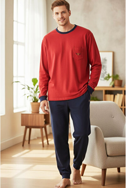 Star Fashion Men's pajamas, 100% thick interlock cotton, for the winter season, Premium model