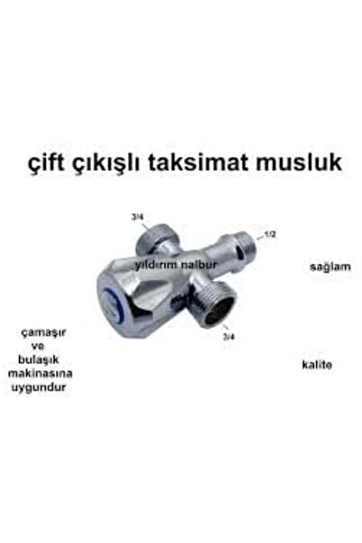 Genel Markalar Çift Su Girişli Çamaşır Ve Bulaşık Makine Musluğu 1178227