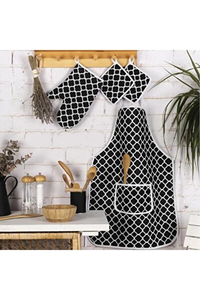 Mena Rise طقم زينة المطبخ المكون من 4 قطع؛ مريلة مطبخ، قفاز فرن، ومجموعة أدوات 1178227