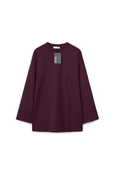 praye سترة رياضية بأكمام متعددة الطبقات باللون الأحمر الداكن