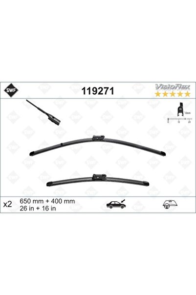 VALEO SİLECEK SWF VİSİOFLEX FLAT BLADE (X2) (650+440 MM) SEAT LEON 3 (01/13 >)