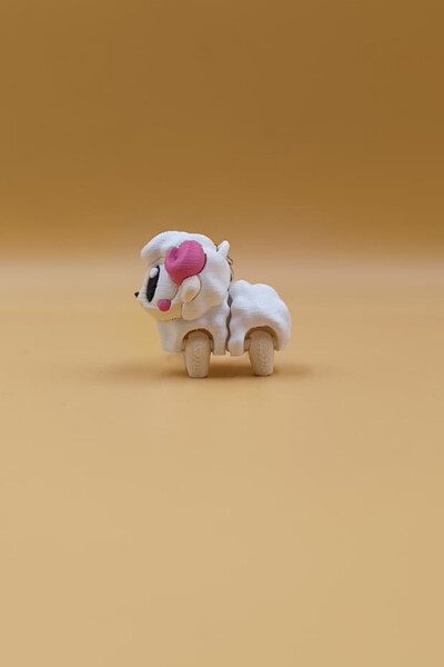 Rodopiva سلسلة مفاتيح على شكل خروف لطيف - متعة ناعمة! حلية متحركة على شكل سلس...