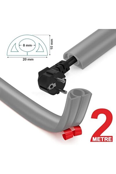 Genel Markalar Esnek Kablo Kanalı Gri/GT-KK04 1178227