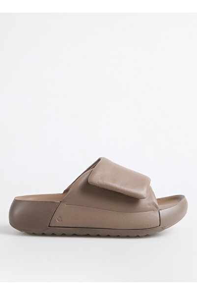 Ecco Kahve Kadın Deri Terlik