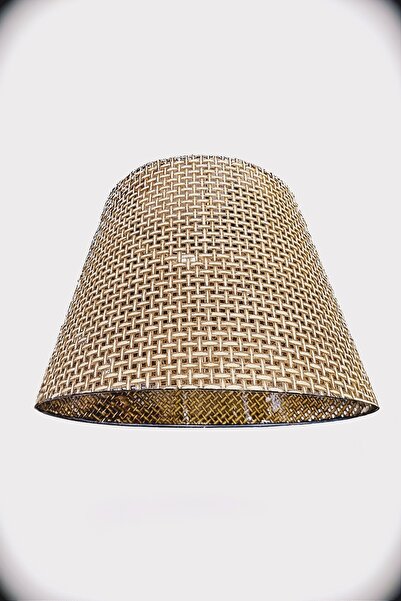 Lampada Hasır Konik Lambader Şapkası