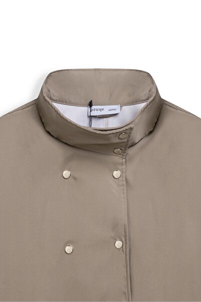 praye Buttoned Oversized Jacket Mink