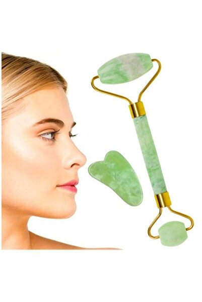 ISO TRADE Jade Facial Massage Device, Lifting, Wrinkle Reduction, 14x5cm