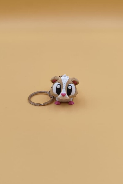 Rodopiva سلسلة مفاتيح على شكل هامستر لطيف - متعة صغيرة في جيبك! - حلية متحركة...