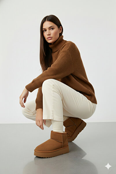 Famele's ®   I Airdrie Lifestyle Uggys Winter Women's Fur-Lined High-Sole Boots