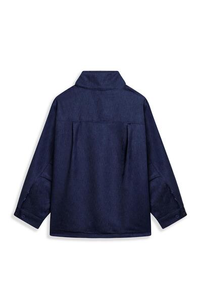 praye Jachetă scurtă cu fermoar bleumarin