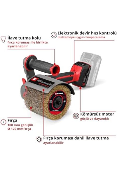 Mena Rise BrfShp Professional Akülü Eksantirik Zımpara TP-BR 18/32 Li BL-Solo...