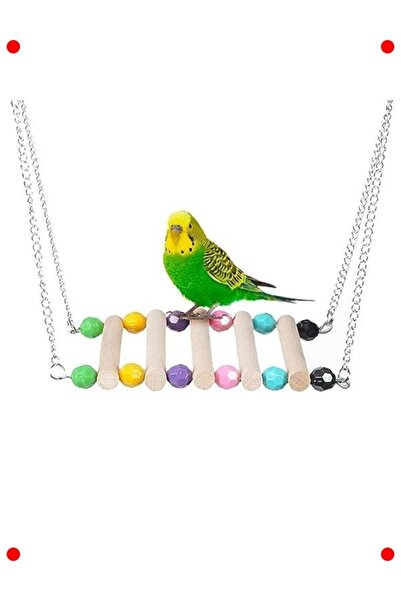 ulupazarlama أرجوحة طيور وعصا 10×10 سم مع سلسلة