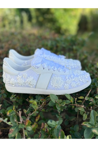 Stilo Unique Design Bridal Shoes, Flat Sole Handmade Special Design