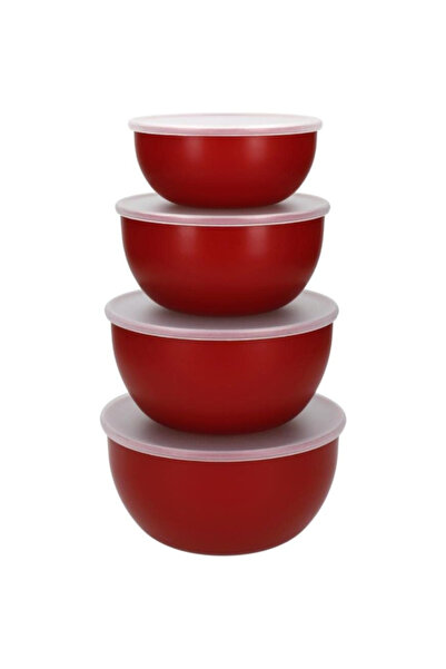 Kitchenaid مجموعة أوعية تحضير الوجبات من 4 قطع مع أغطية