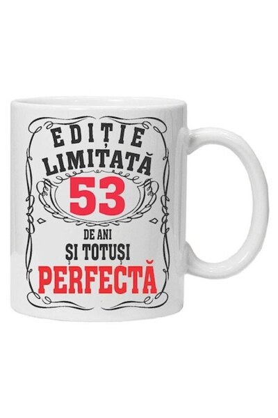 CRD PRINT Cană personalizată „ediție limitată - perfectă”, 53 de ani, CRD PRI...