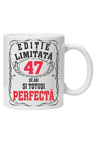 CRD PRINT Cană personalizată „ediție limitată - perfectă”, 47 de ani, 330 ml,...