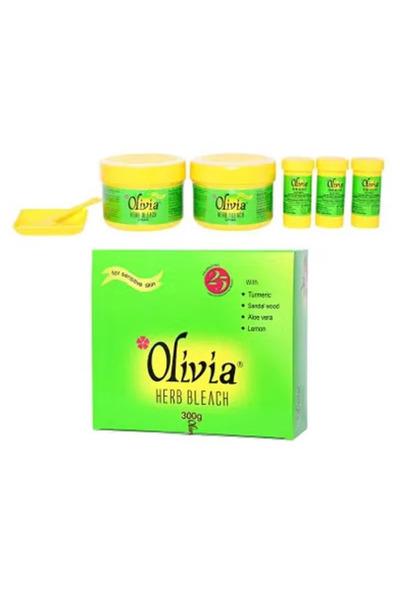 Olivia Herb Bleach For Sensitive Skin With Haldi Chandan Aloe Vera Nimbu 30g
