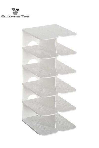 BLOOMING TIME Multi-Layer Plastic Assembled Shoe Rack, Simple Installation, E...